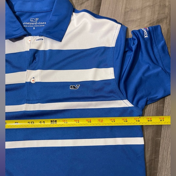Vineyard Vines Small Golf Polo Blue Striped - Picture 5 of 5